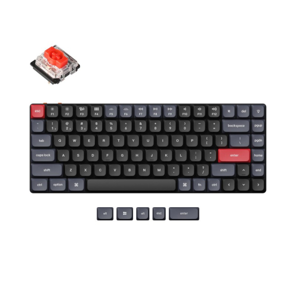 Купить Механическая клавиатура Беспроводная механическая ультратонкая клавиатура QMK Keychron K3 Pro, K3P-H1 84 клавиши, RGB-подсветка, Gateron Red Switch